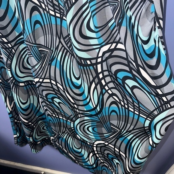 Liz Lange Blue and Grey Midi Maternity Dress size XXL - Picture 7 of 8